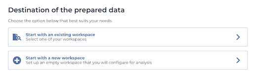 Selecting Workspace